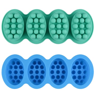 molde silicone sabonete massageador