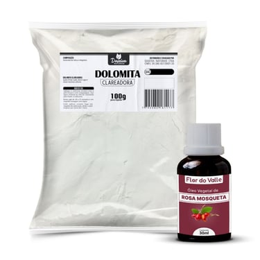 dolomita e óleo de rosa mosqueta