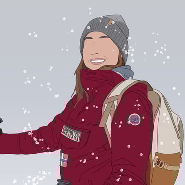 portrait-personnalise-fille-ski