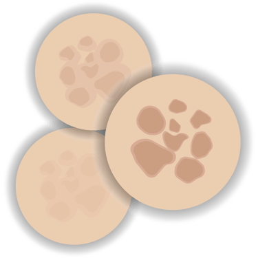 Icono que representa manchas en la piel