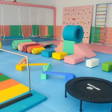 ruang sensori integrasi dengan trampolin pararel bar