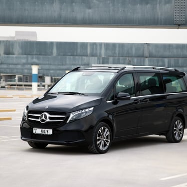 Rent a mercedes benz v class van with chauffeur in dubai