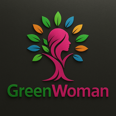 a woman with a tree on her head