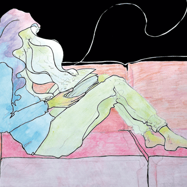 Absorbida, Dibujos a rotulador y lápices de colores. 50 x 70 cm. Digitalizados en formato A3.
