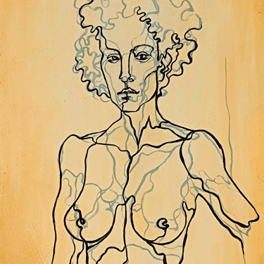 Mujer, Óleo en tabla preparada 33x41 cm. Colección privada.