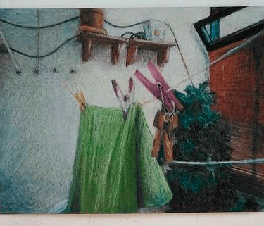 Las llaves de mi casa, pasteles en papel en 10,5 x 14 cm.