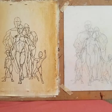 Familia. Óleo en tela de 30x40 cm.