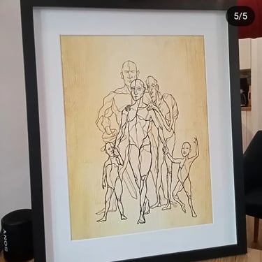 Familia. Óleo en tela de 30x40 cm.