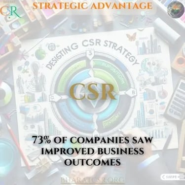73% of companies saw improved business outcomes when CSR was integrated into their core strategy. Bharat CSR India