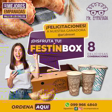 a woman holding a box of food and a box of food