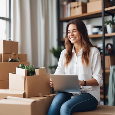 A smartphone with a black case is lying on a wooden surface, displaying a webpage titled 'SprintPoint'. The text on the screen mentions strategic tools for growing businesses and offers free resources.