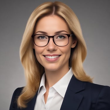 A professional consultation setting with a medical professional sitting at a desk facing a client. The room has a modern aesthetic with white walls decorated with framed certificates. The desk is organized with office supplies, a laptop, and a fruit bowl in the center.
