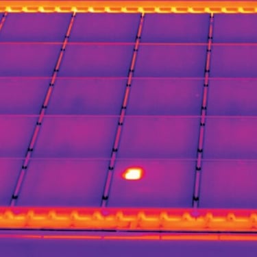 A hotspot on a solar panel