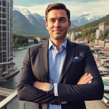 A person stands in front of a diverse collection of paintings displayed on an outdoor wall. The artworks vary in style, depicting scenes such as cityscapes, people, and still lifes with flowers. The person appears to be observing the art closely.