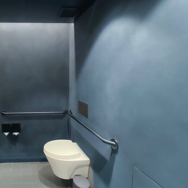 Blue Clayworks Smooth Clay Plaster Bathroom, Atera Restaurant, Tribeca.