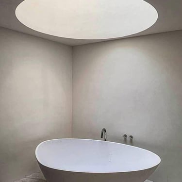 Tadelakt walls ceilings and skylight in Gramercy Park townhouse.