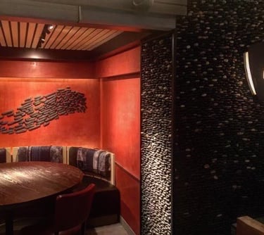 Red Shikkui plaster walls Nobu New York