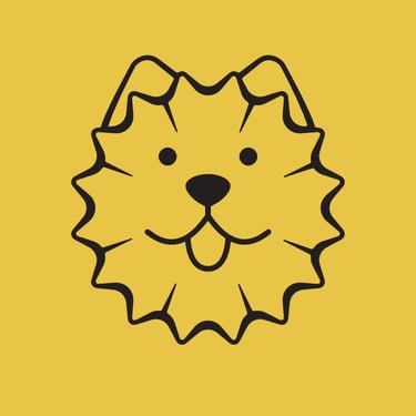 Logo concept stage three, simplistic face has been added