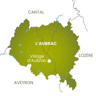 La carte de l'Aubrac