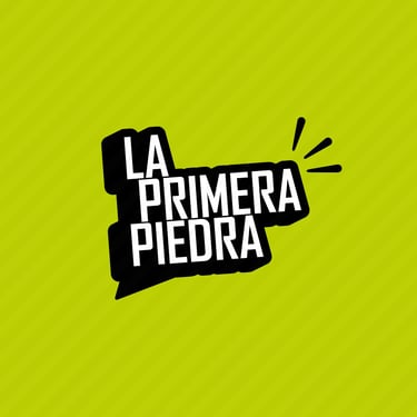 Logo de radio streaming con silueta ilustrada