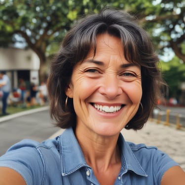 woman wearing black crew-neck shirt