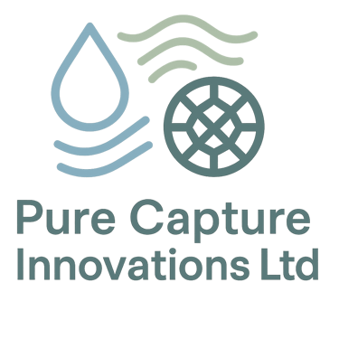 Company logo. blue drip of water and a green filter wheel with water flowing past