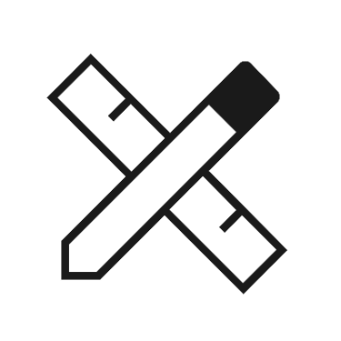 Icon of pen and ruler