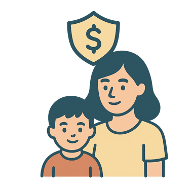 mãe com criança cliente life planner Prudential de seguro de vida