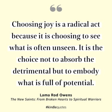 a kindle quote from Lama Rod Owens the new saints: from broken hearts to spiritual warriors