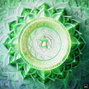 Heart Chakra, a green mandala