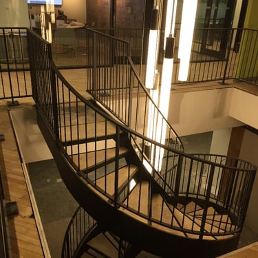 Metal spiral staircase at 180 John Street, by Pengelly Iron Works