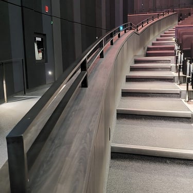 Alternate view of theatre handrail by Pengelly Iron Works