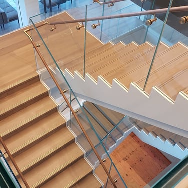 Combined Metal and Wooden Stairs, Secondary Angle, made by Pengelly