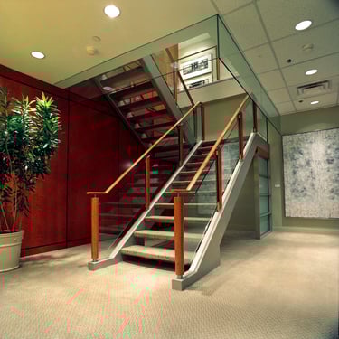 Metal office staircase done by Pengelly in the 2000s