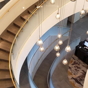 High-End Spiral Staircase at Burlington 3, Made by Pengelly Iron Works