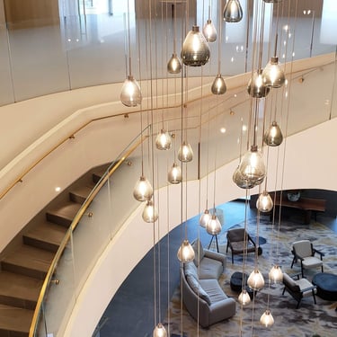 High-End Spiral Staircase at Burlington 2, Made by Pengelly Iron Works