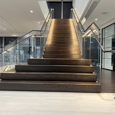 Stairs and lighting accents at Canaccord genuity, made by Pengelly Iron Works 5