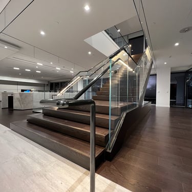 Stairs and lighting accents at Canaccord genuity, made by Pengelly Iron Works 4