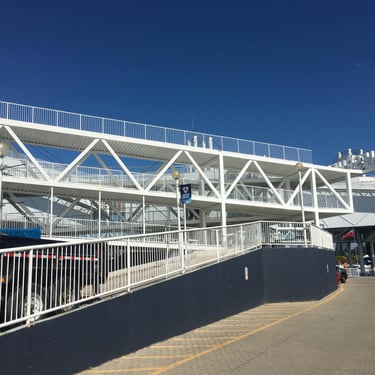 Metal Ontario Place Cinesphere ramps, made by Pengelly Iron Works