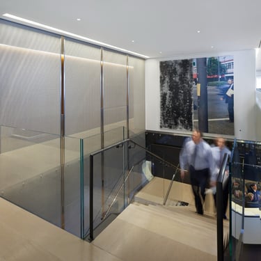 Gluskin Sheff offices, with Pengelly made stairs and metallic grating feature