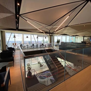 Top of Microsoft stairs, made by Pengelly Iron Works