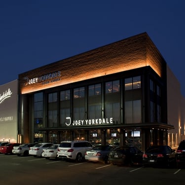 Joey Yorkdale building, metal canopy and structural façade by Pengelly Iron Works