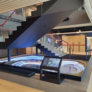 Another view of the Microsoft Head Office feature stairs, by Pengelly Iron Works