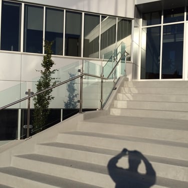 Handrail at Spark Ave, fabricated by Pengelly Iron Works