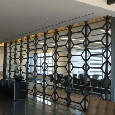 Another example of our steel office dividing wall, by Pengelly Iron Works