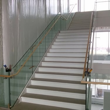 Internal office metal stairs by Pengelly Iron Works
