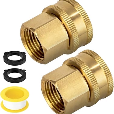 Enoch's Land Brass Garden Hose Fittings Connectors Adapter,Female 3/4" GHT to Female 1/2" NPT