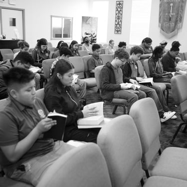 Students in chapel