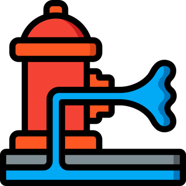 a fire hydrant with a trumpet in the background
