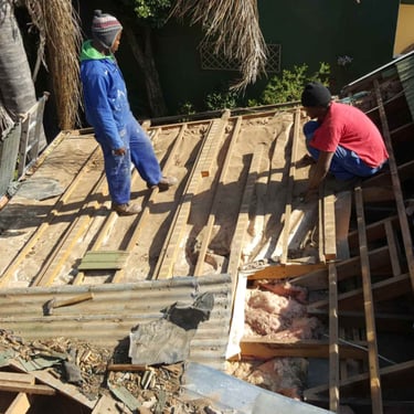 Resetting new roof timber works and pitch of roof, Blairgowrie, Johannesburg